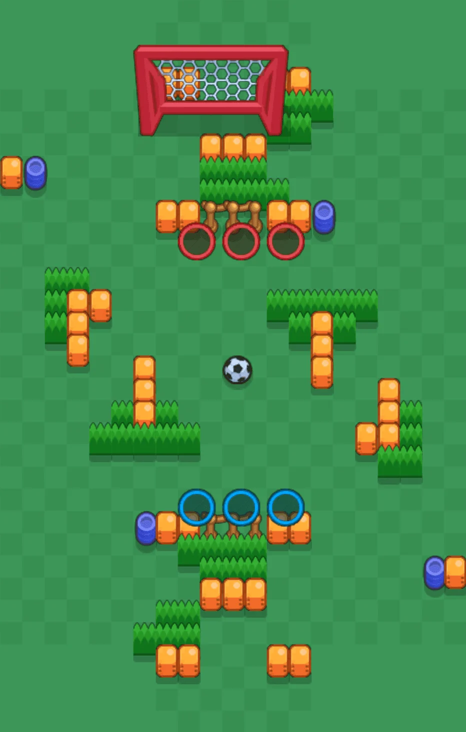 Draufsicht der Karte Gefragt im Modus BRAWLBALL von Brawl Stars